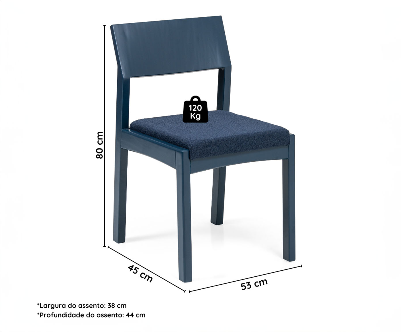 Jogo de  Cadeiras Less Azul image number 2
