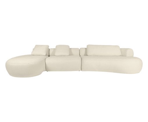 Sof&aacute; Laguna by Elle - Chaise Boucl&ecirc; Off-White V image number 0