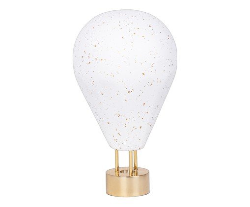 Escultura em Resina Ballon D'Or Flocado Branco - image 0