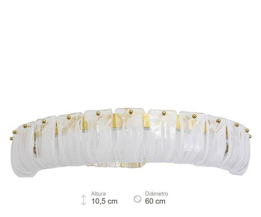 Pendente Erico Transparente e Dourado image number 5