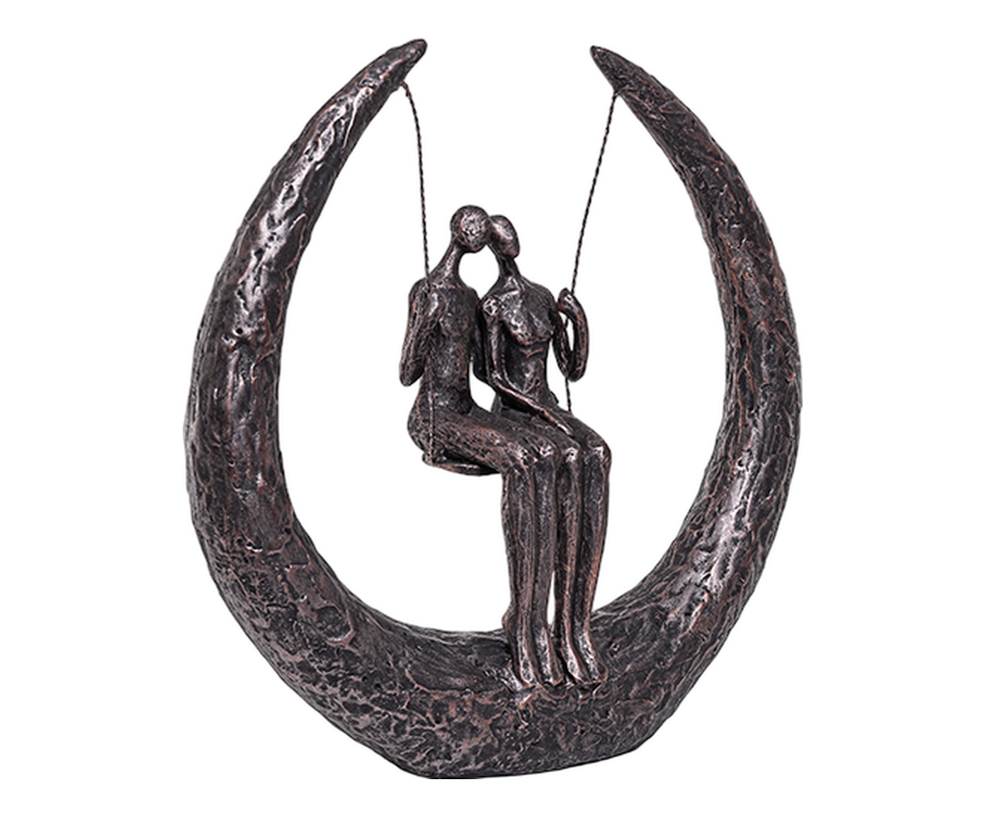 Escultura Casal No Balan&ccedil;o Preto image number 1