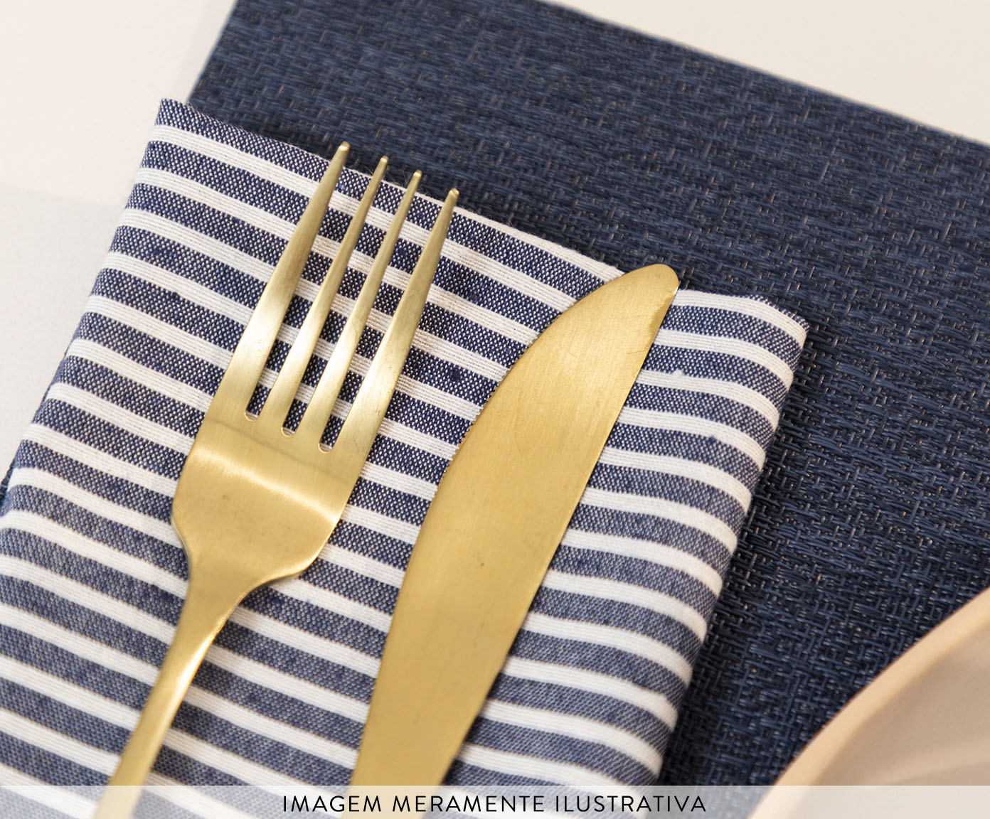 Jogo de Lugares Americano Loom Navy image number 1