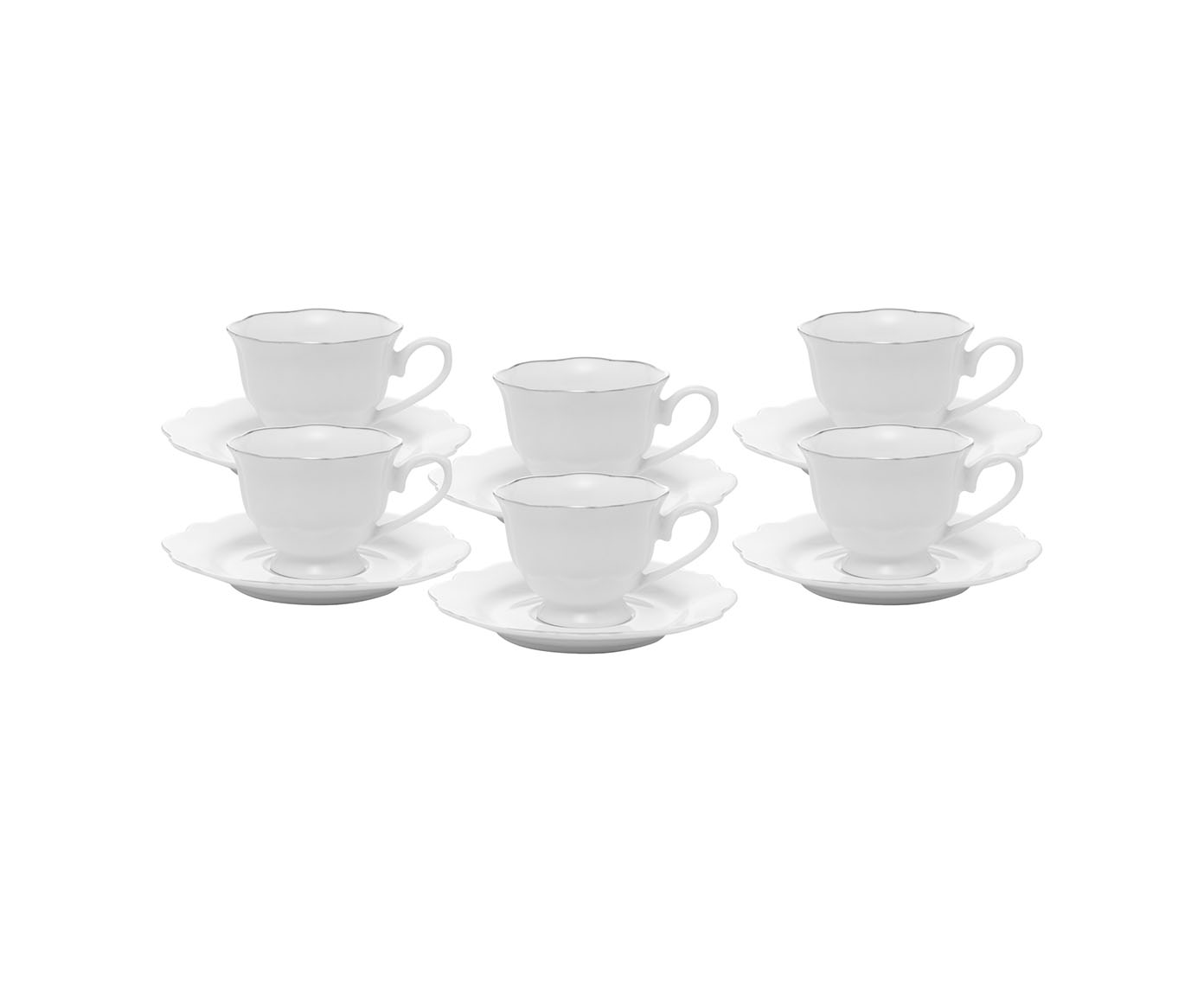 Jogo de X&iacute;caras para Caf&eacute; com Fio Prateado Maldivas image number 2