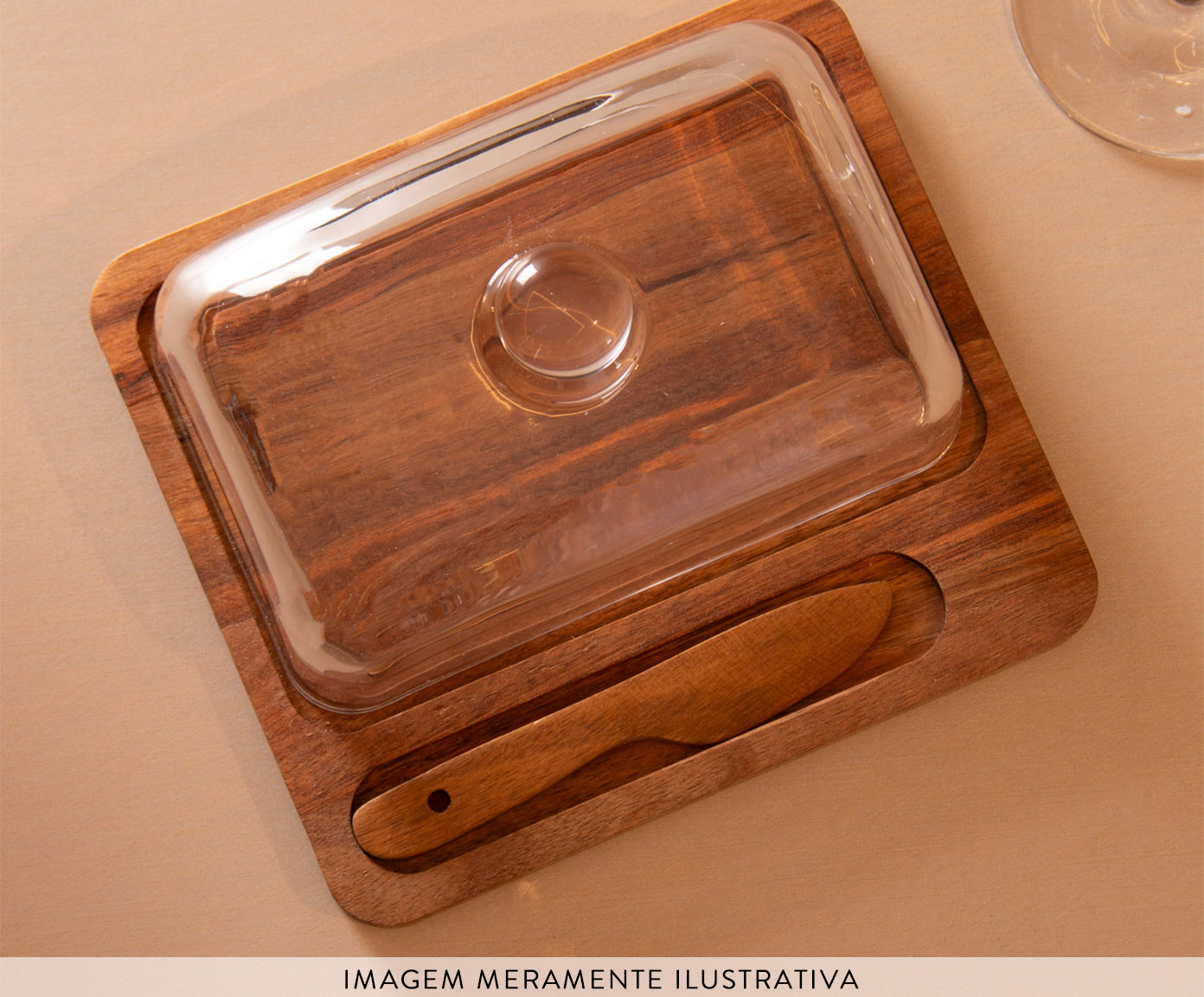 Manteigueira com Faca Lignum image number 3