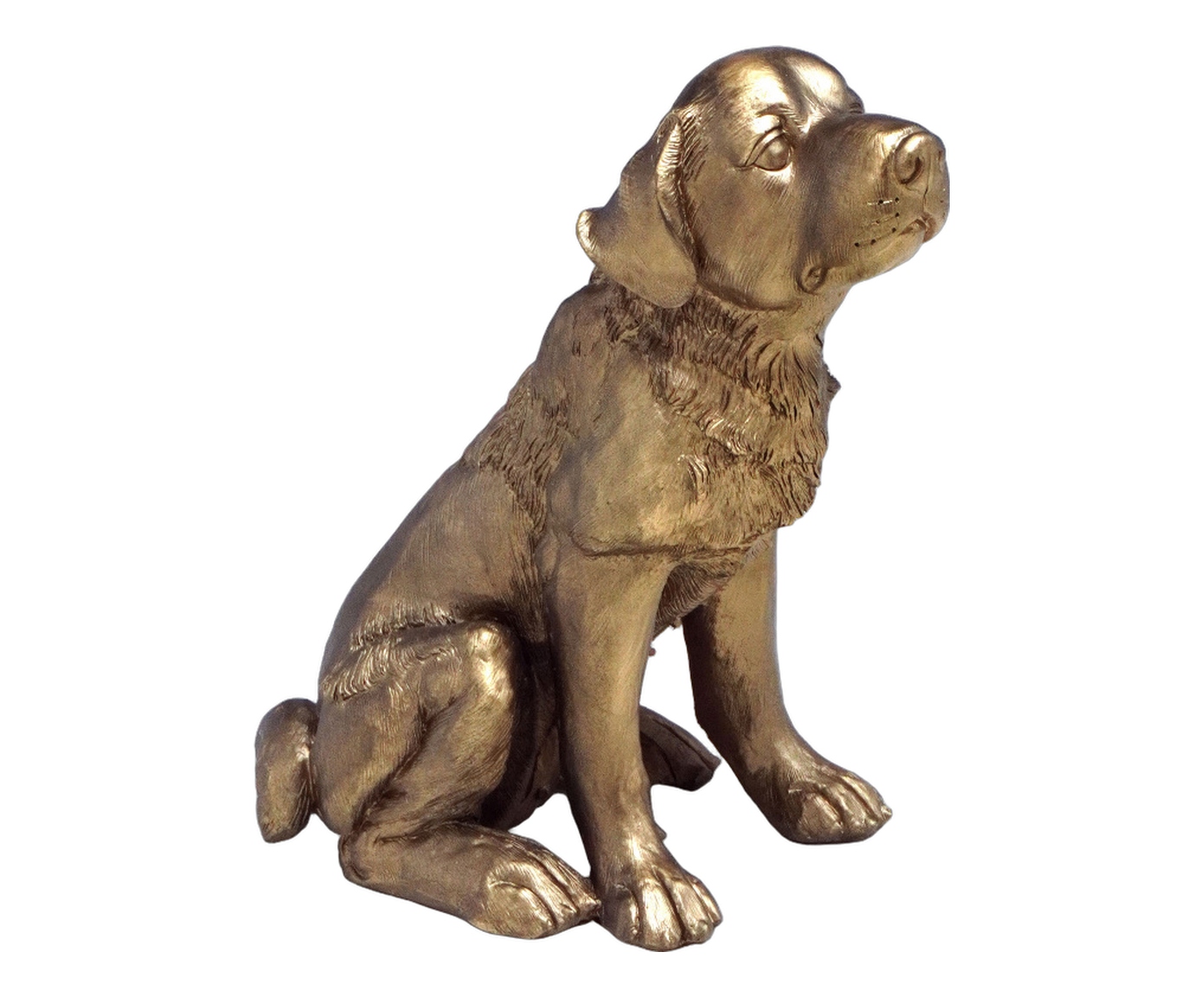 Cachorro Decorativo Barko Dourado Envelhecido image number 0
