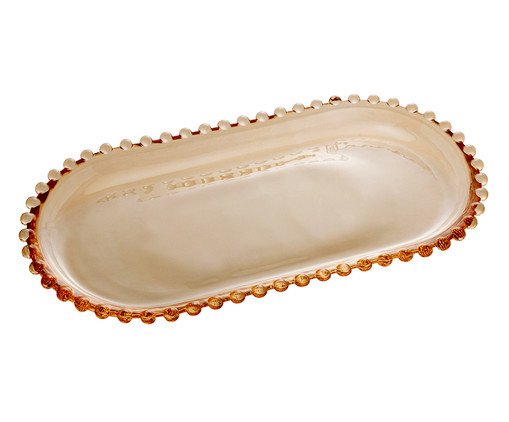 Travessa Oval para Servir em Cristal Pearl - &Acirc;mbar image number 0