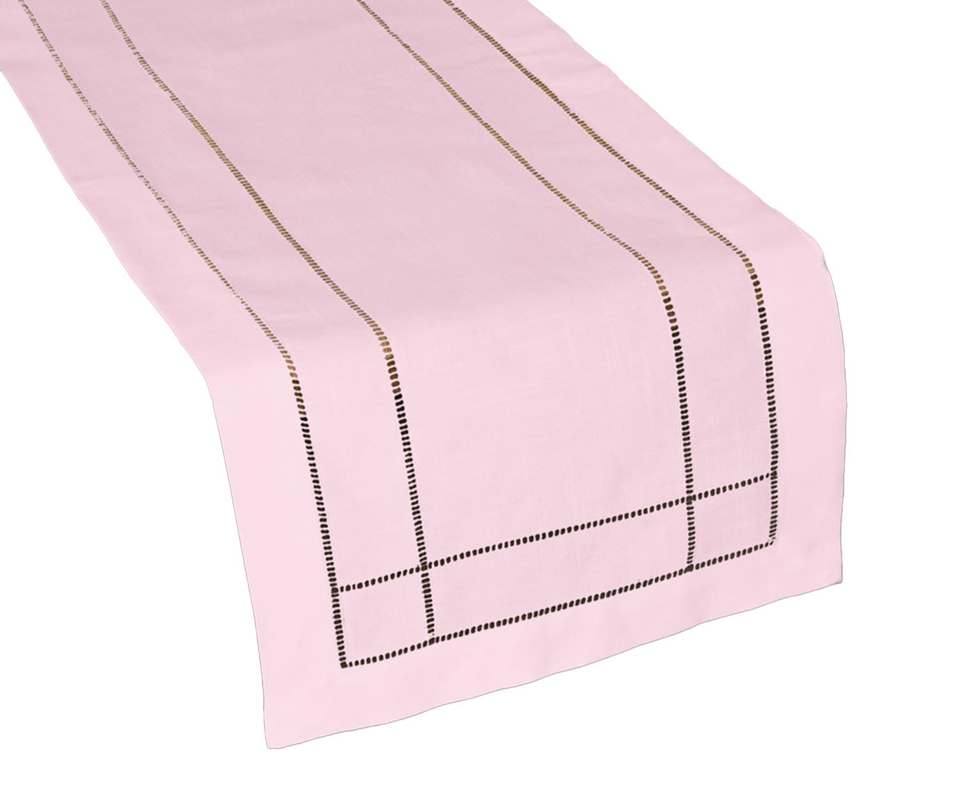 Caminho de Mesa com Ponto Ajour Rosa Claro image number 0