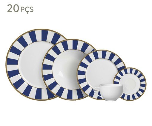 Jogo de Jantar Ronze Stripe Azul image number 0