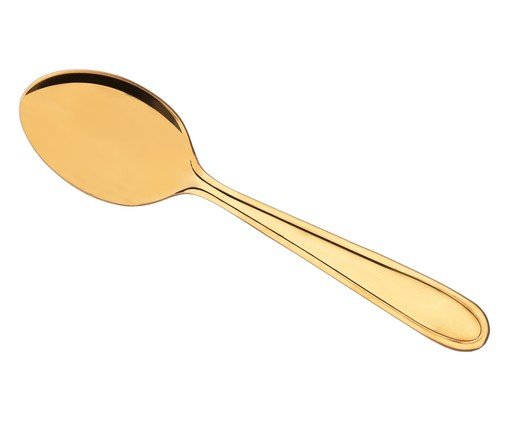 Jogo de Colheres para Sobremesa Gastro Dourado image number 1