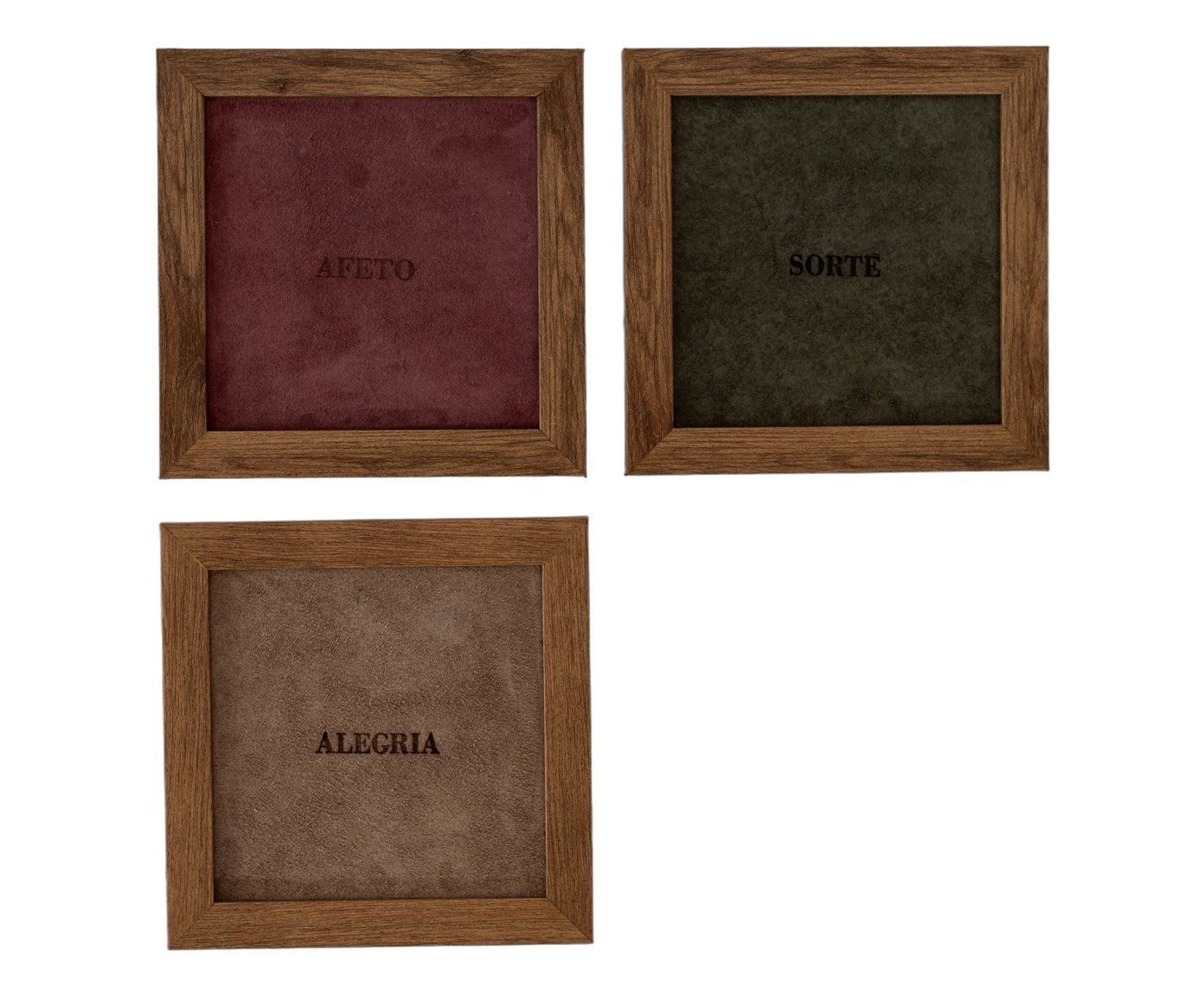 Jogo de Quadros Trio "Afeto, Alegria e Sorte" - image 1
