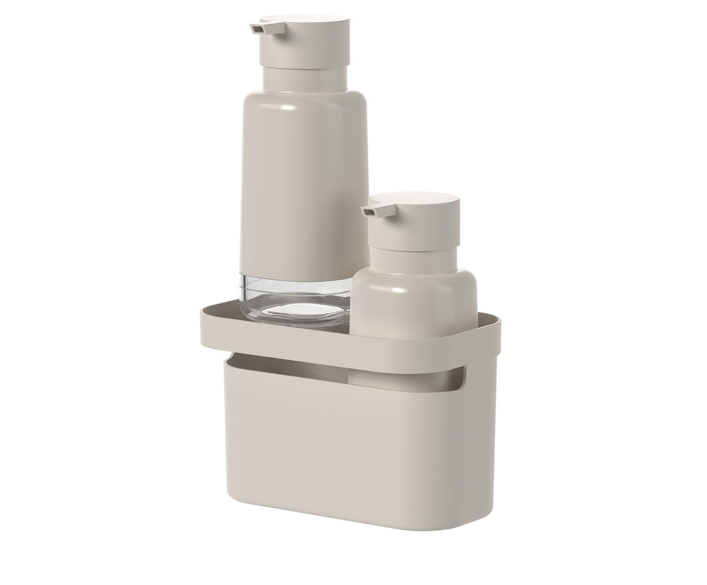Jogo de Dispensers e Organizador Flow Bege image number 1