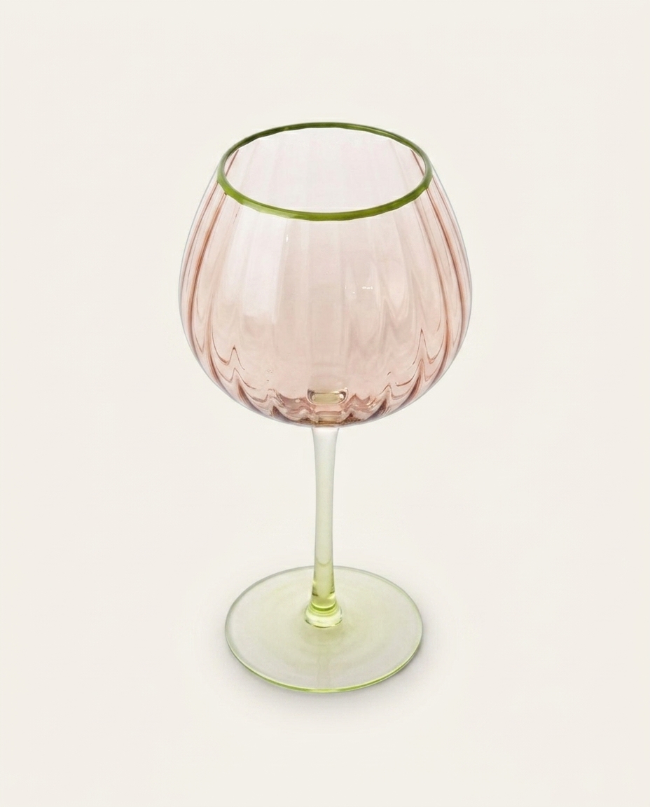 Ta&ccedil;a para Vinho &Iacute;ris Damasco e Verde image number 4