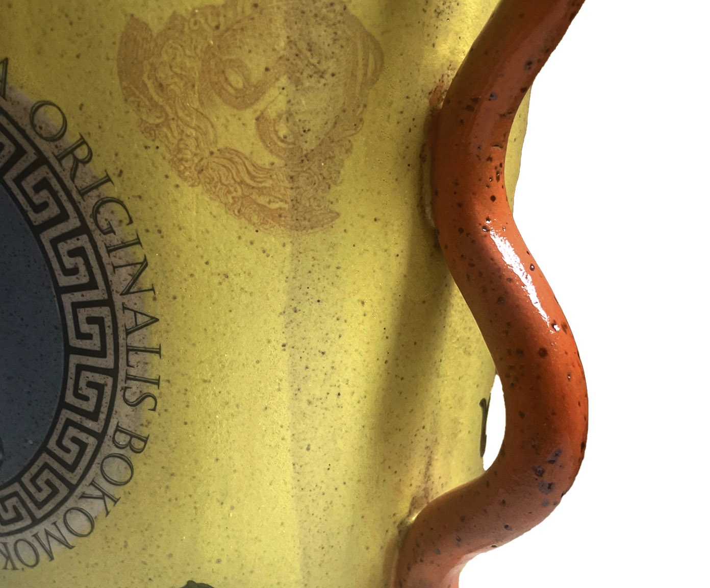 Vaso &Acirc;nfora Medusa Cer&acirc;mica Amarelo image number 4