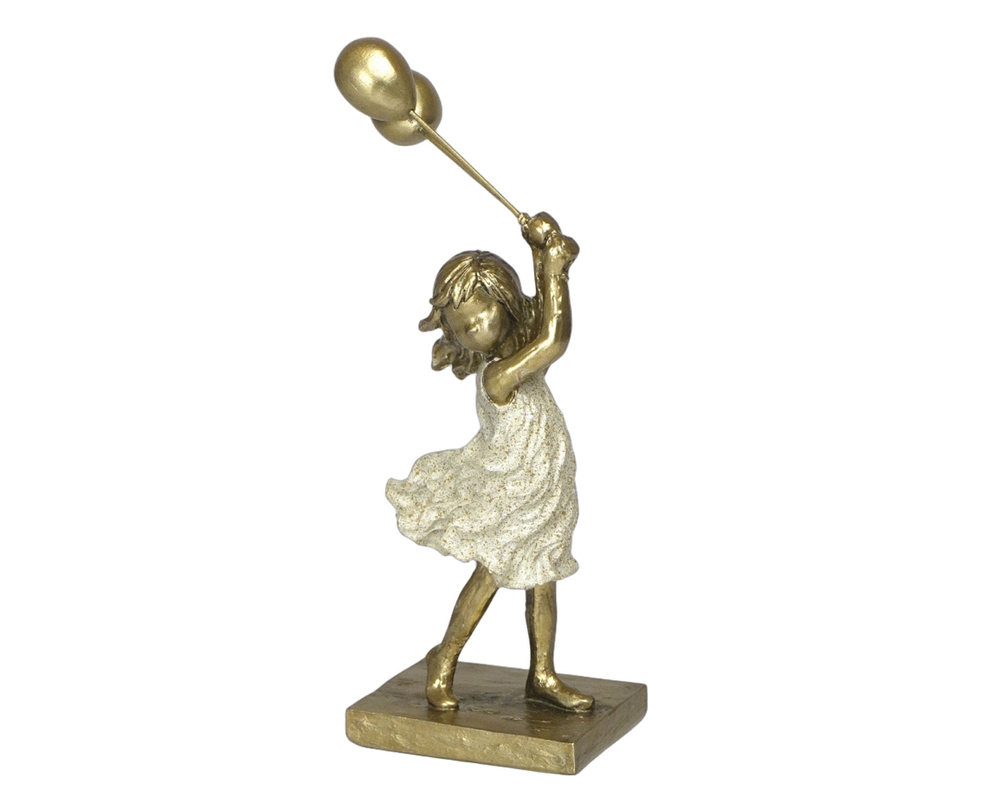 Menina Decorativa Bal&otilde;es Areia e Dourado image number 0