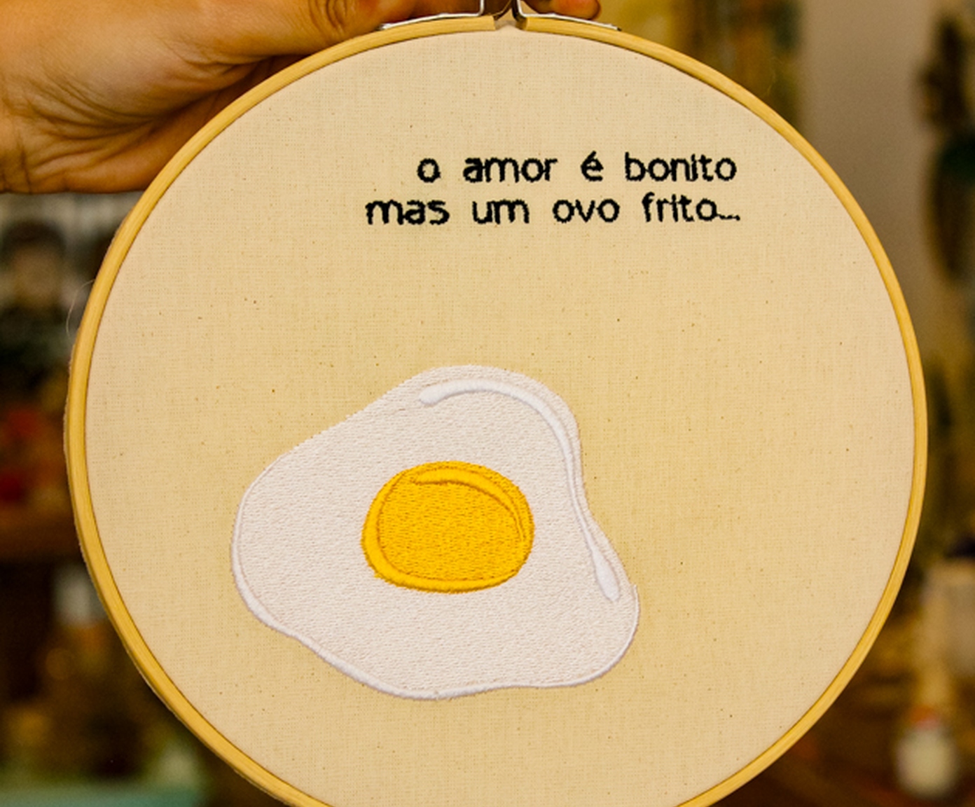 Bordado Decorativo "Ovo Frito" image number 3