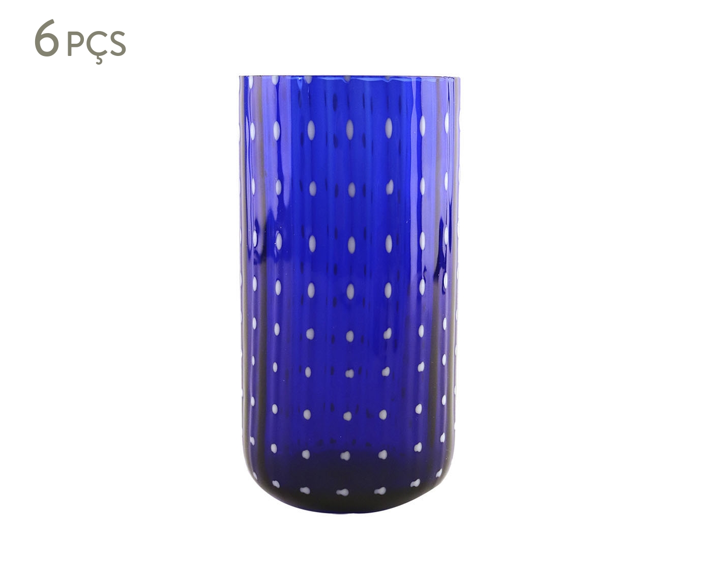 Jogo de Copos Dots Sodo Calcico Azul - image 0