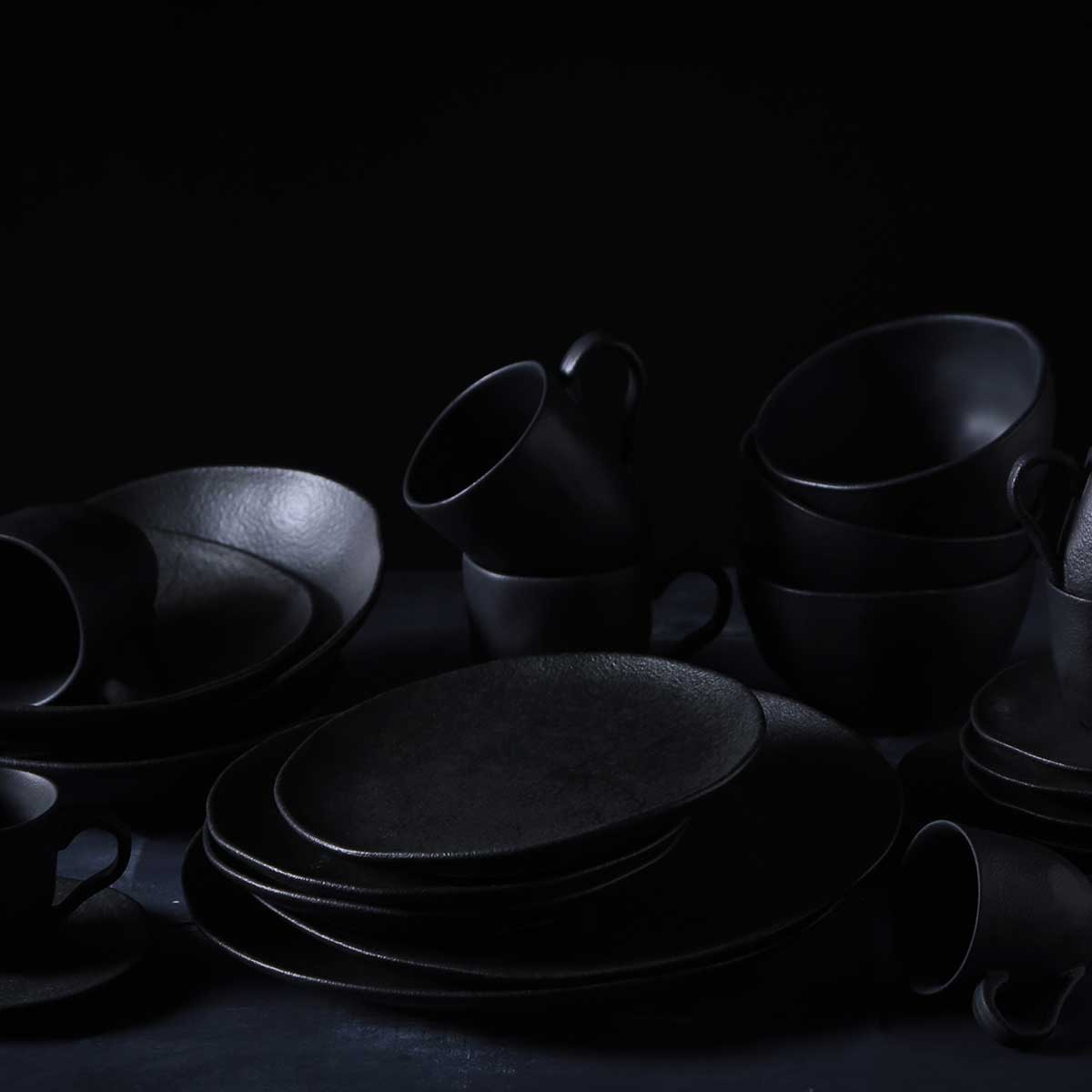 Jogo de X&iacute;caras para Caf&eacute; Org&acirc;nico Preto Matte Preto - image 1