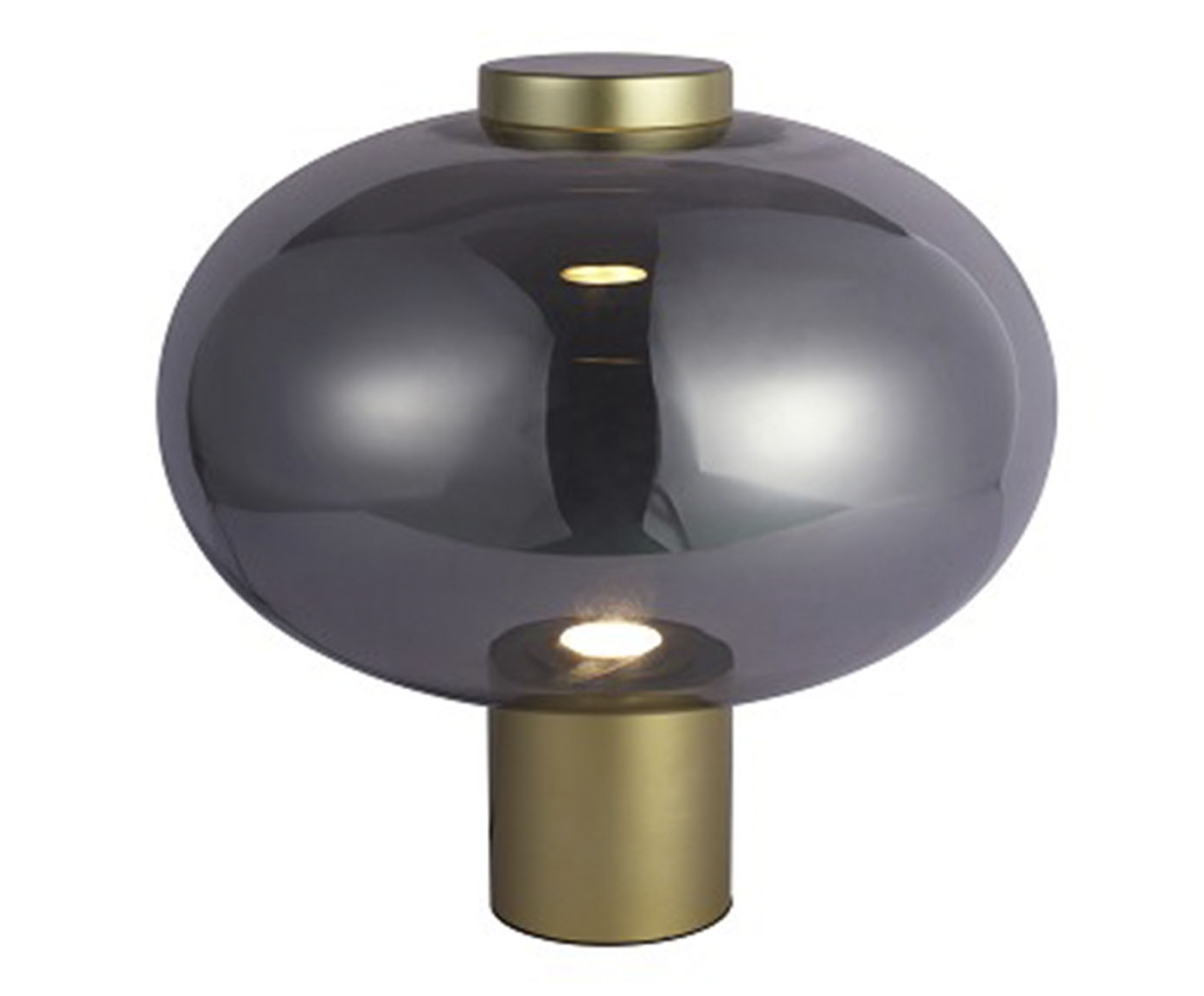 Abajur em Led 1W Mirage Dourado e Fume Bivolt image number 0