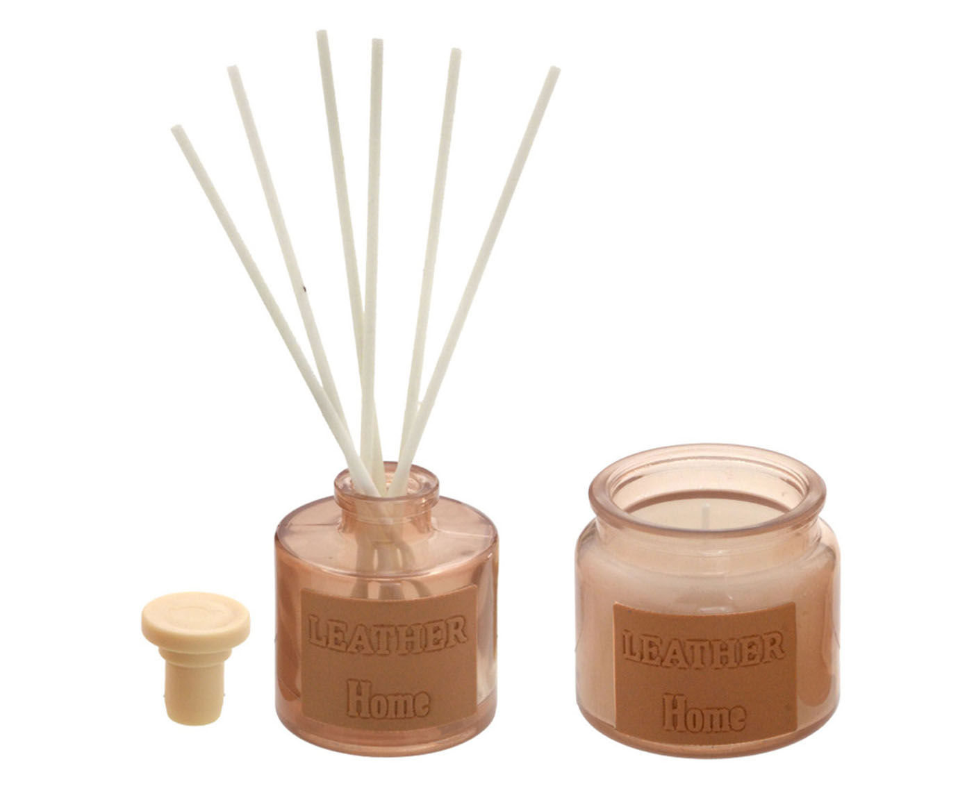 Jogo de Difusor e Vela Decorativa Rosa - image 0