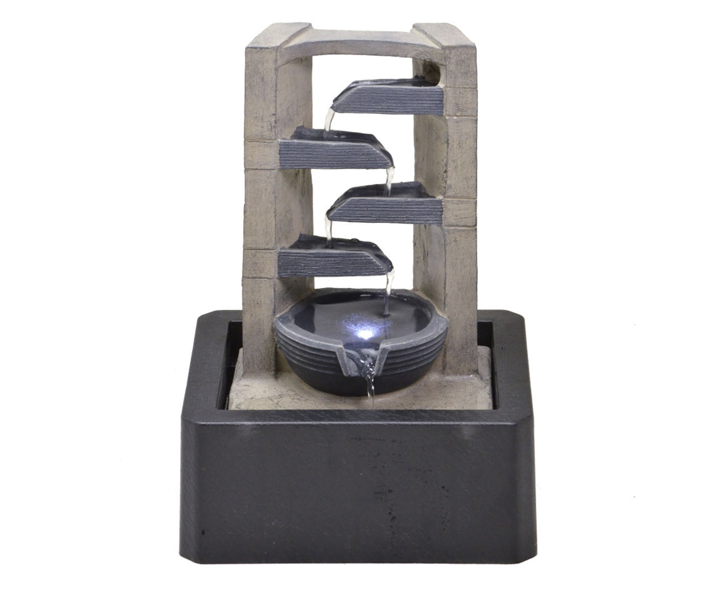 Adorno Fonte em Resina Howard - Preto - image 0