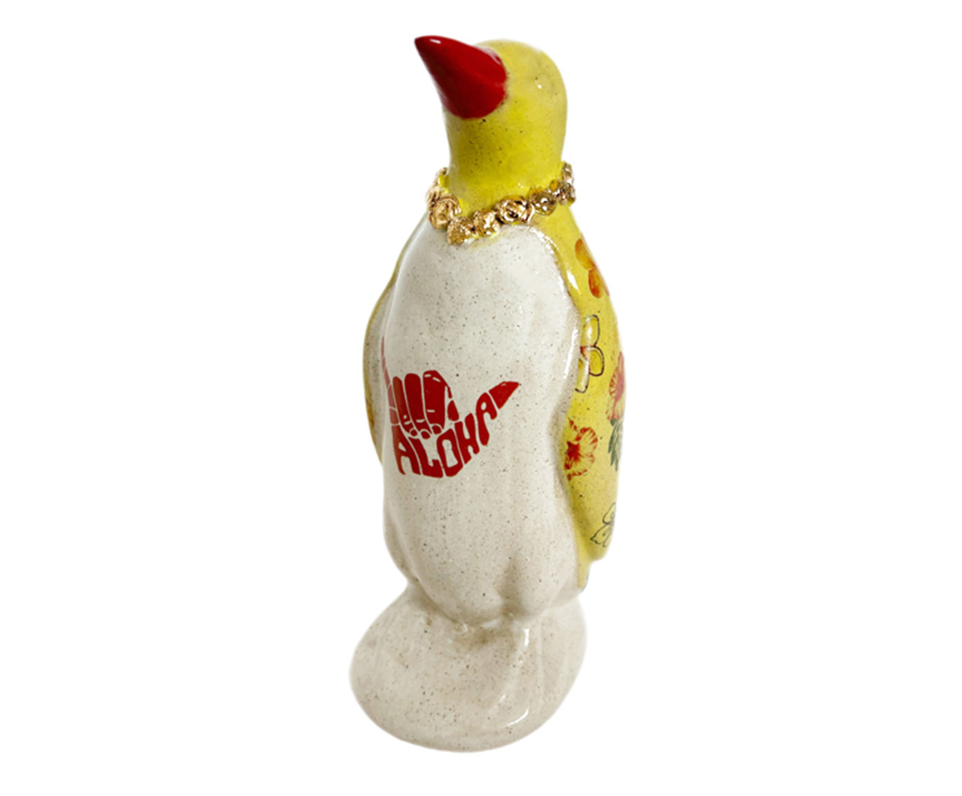 Adorno Pinguim De Geladeira Aloha Amarelo image number 1