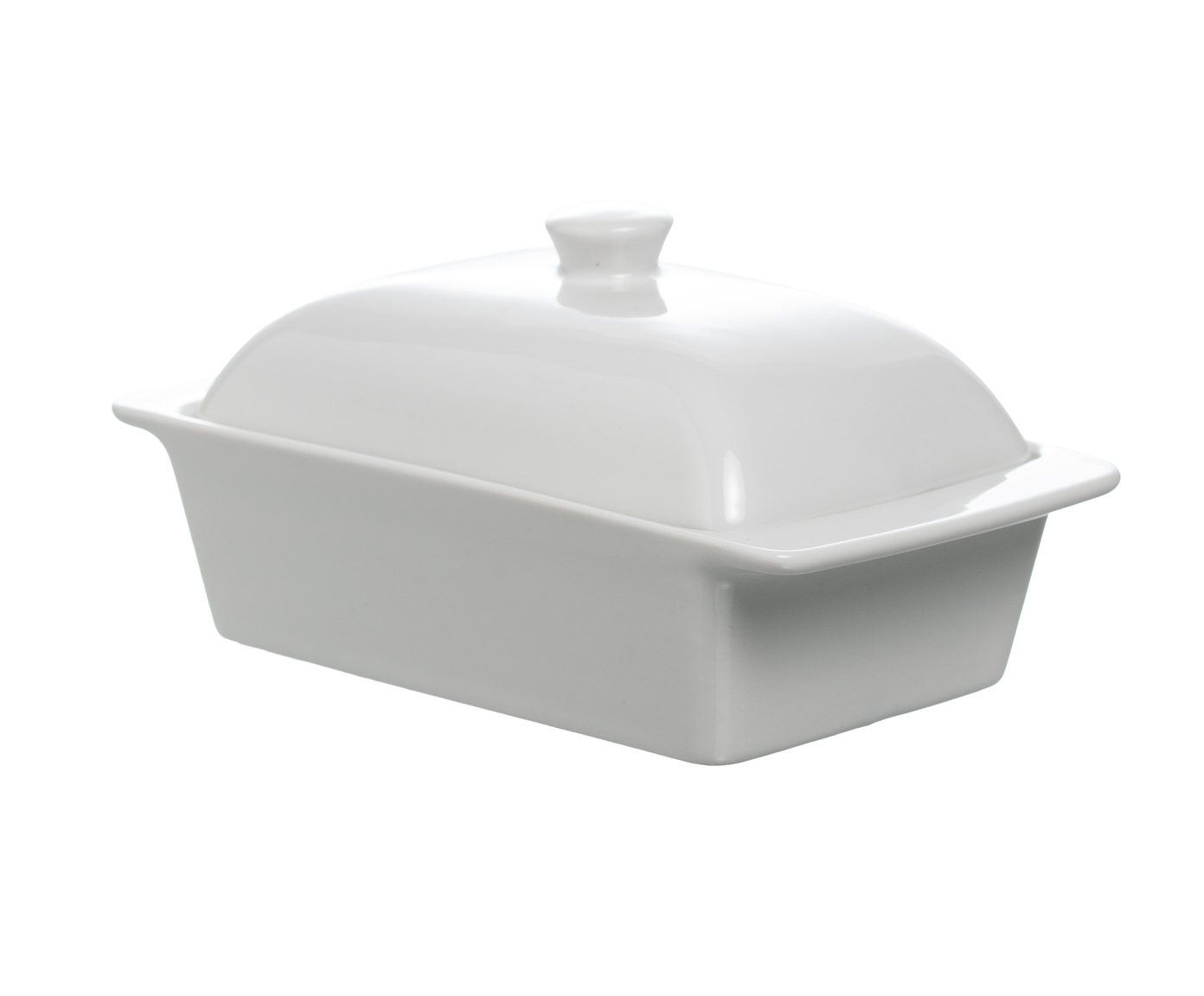 Manteigueira Blanc com tampa em porcelana branco - image 1
