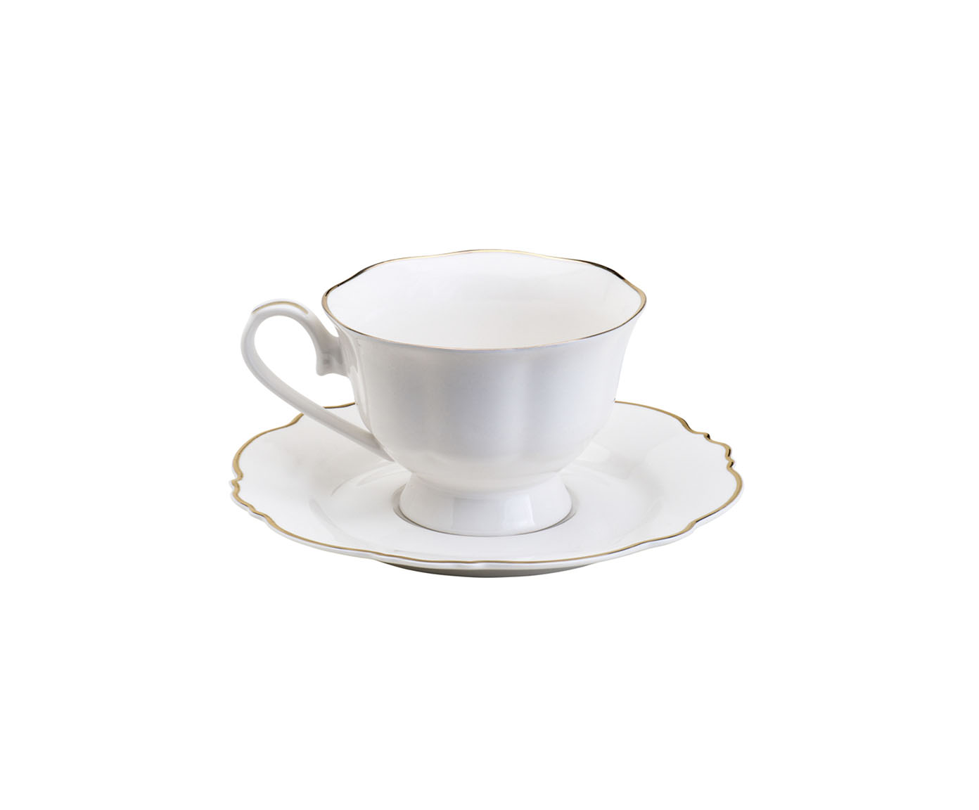 Aparelho de Jantar em Porcelana com Fio Dourado Maldivas - image 1