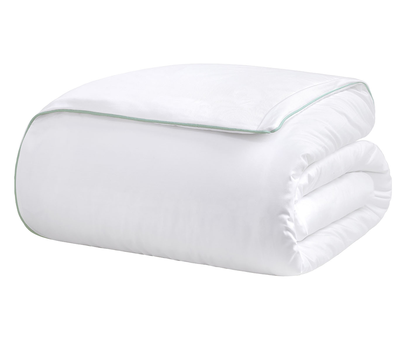 Duvet Basics em Vivo Branco e Verde Menta 200 Fios - image 0