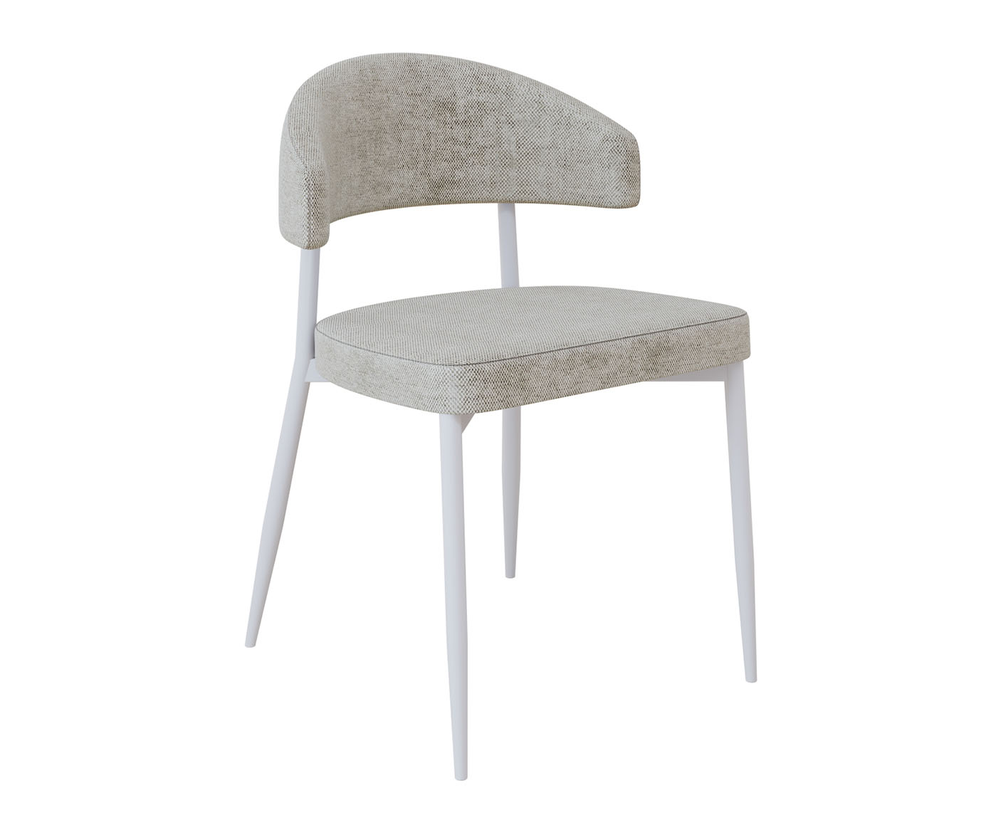 Cadeira Bless Fixa Lautrec Off-White e Branco Fosco image number 1