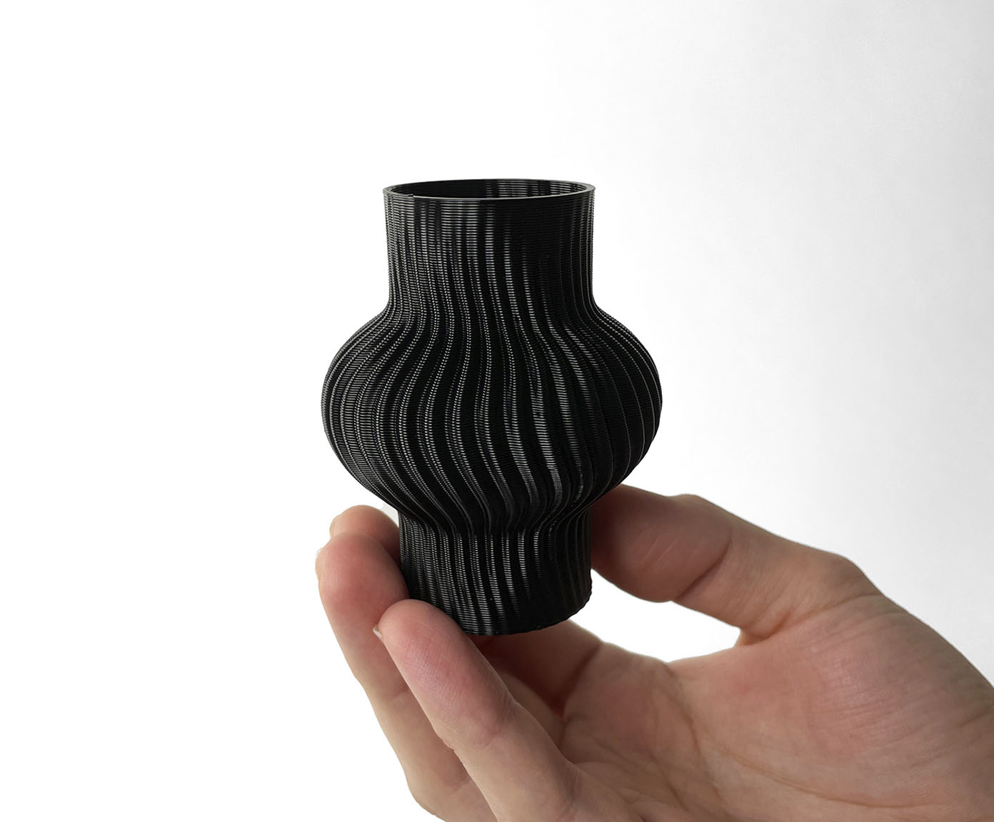 Mini Vaso Onda 1 Preto image number 2