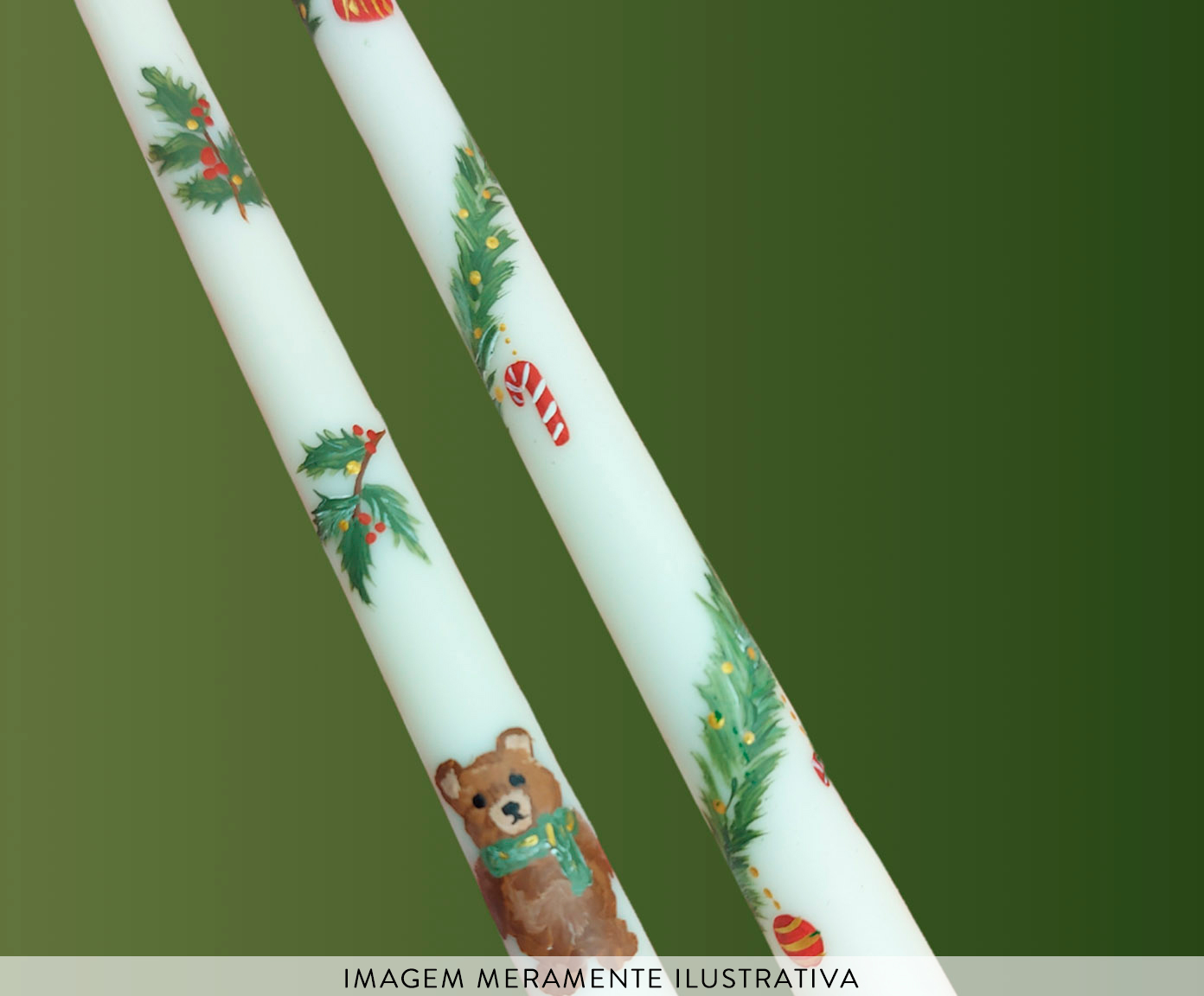 Vela para Casti&ccedil;al Natal Urso - 2 pe&ccedil;as image number 1