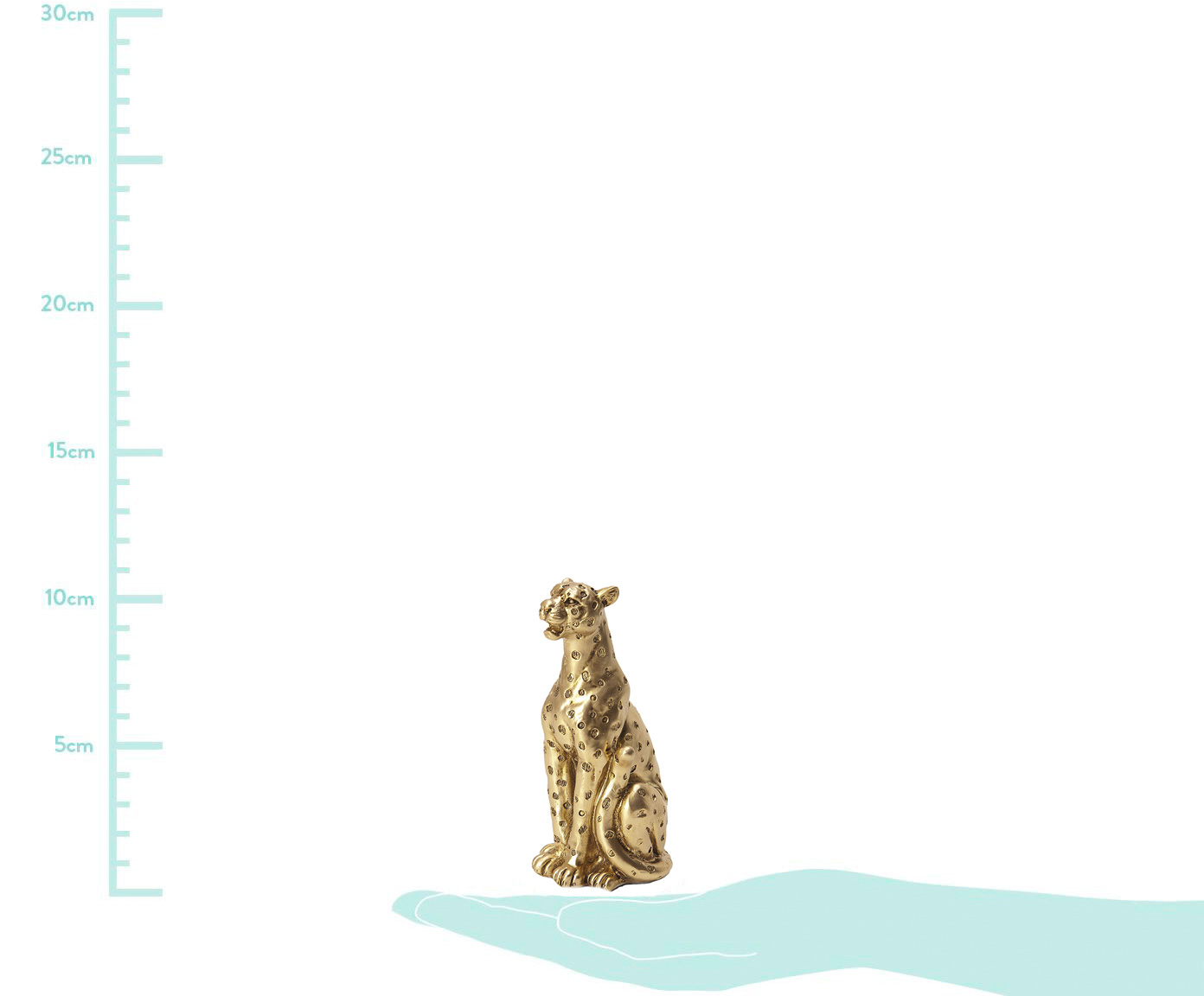 Adorno Leopardo Sentado - Dourado image number 1