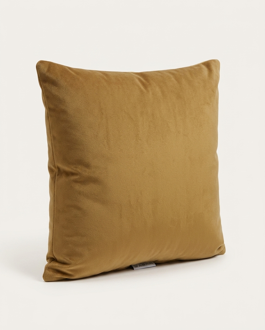 Almofada em Veludo Soft Liso Dourada - image 0