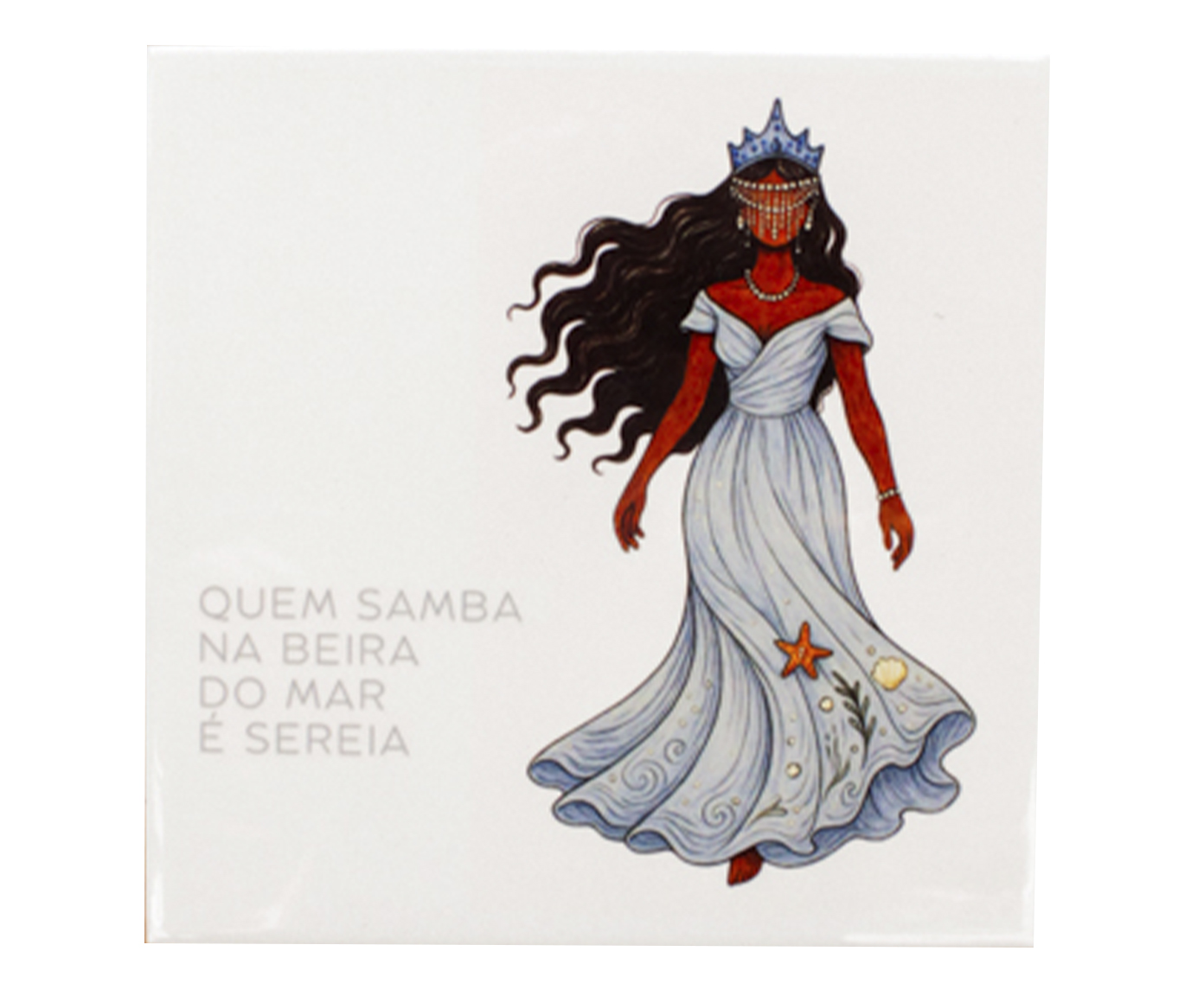 Azulejo Decorativo "Quem Samba na Beira Mar &eacute; Sereia" image number 0
