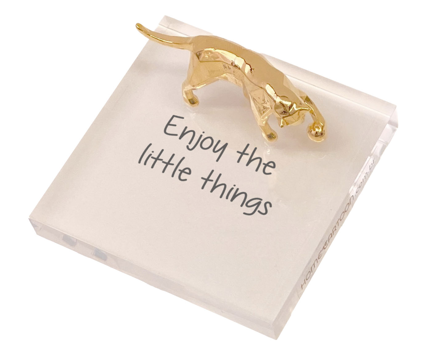 Peso de Papel Enjoy The Little Things Gato Gold - image 0