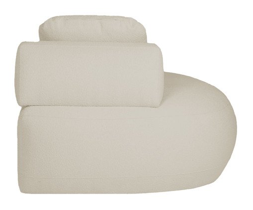 Sof&aacute; M&oacute;dulo Chaise Laguna by Elle - Boucl&ecirc; Bege image number 2
