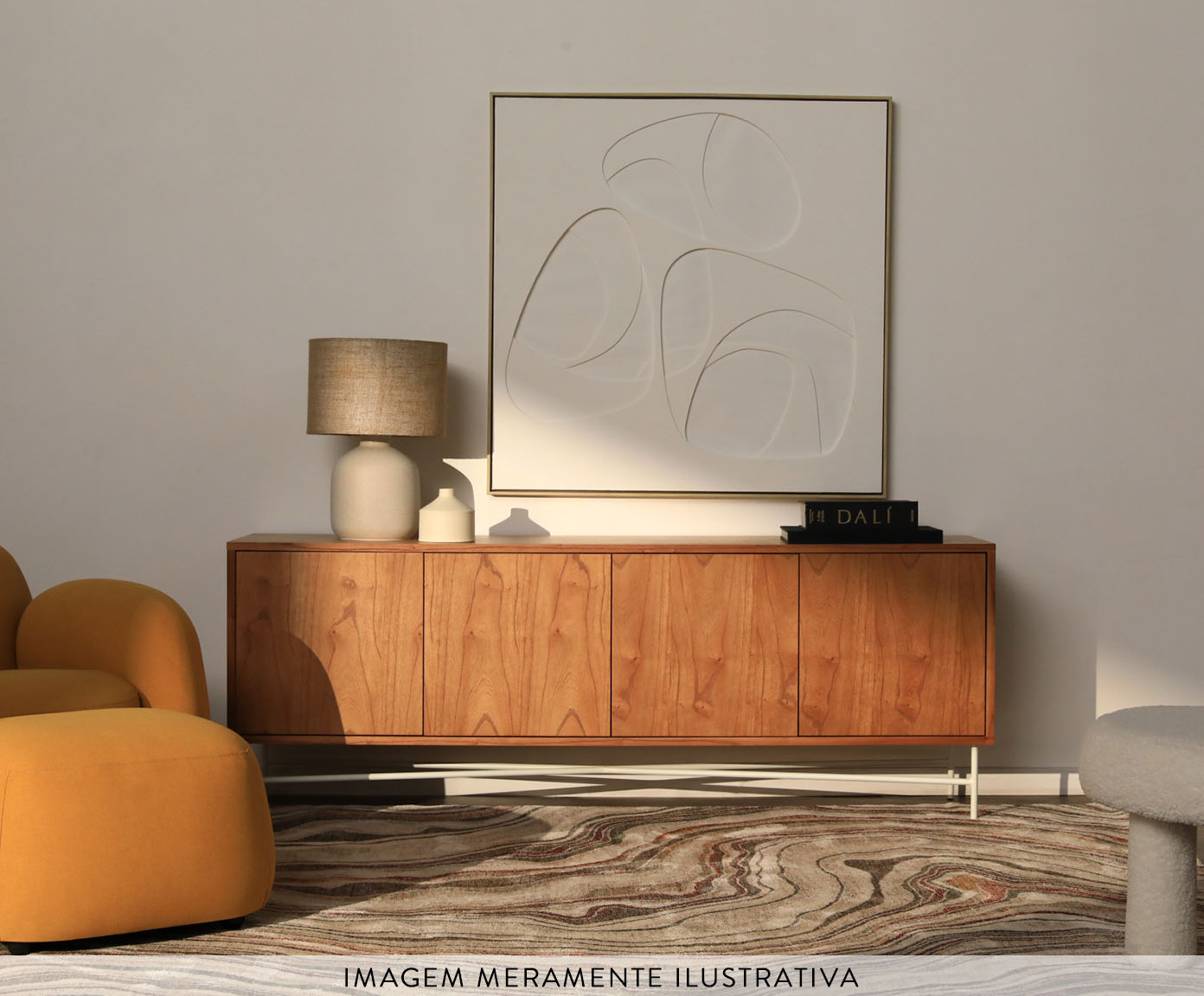 Buffet Cherry Castanho e Branco image number 1