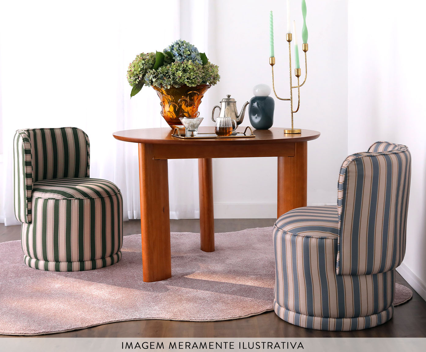 Poltrona Estampada Listras Verde image number 7