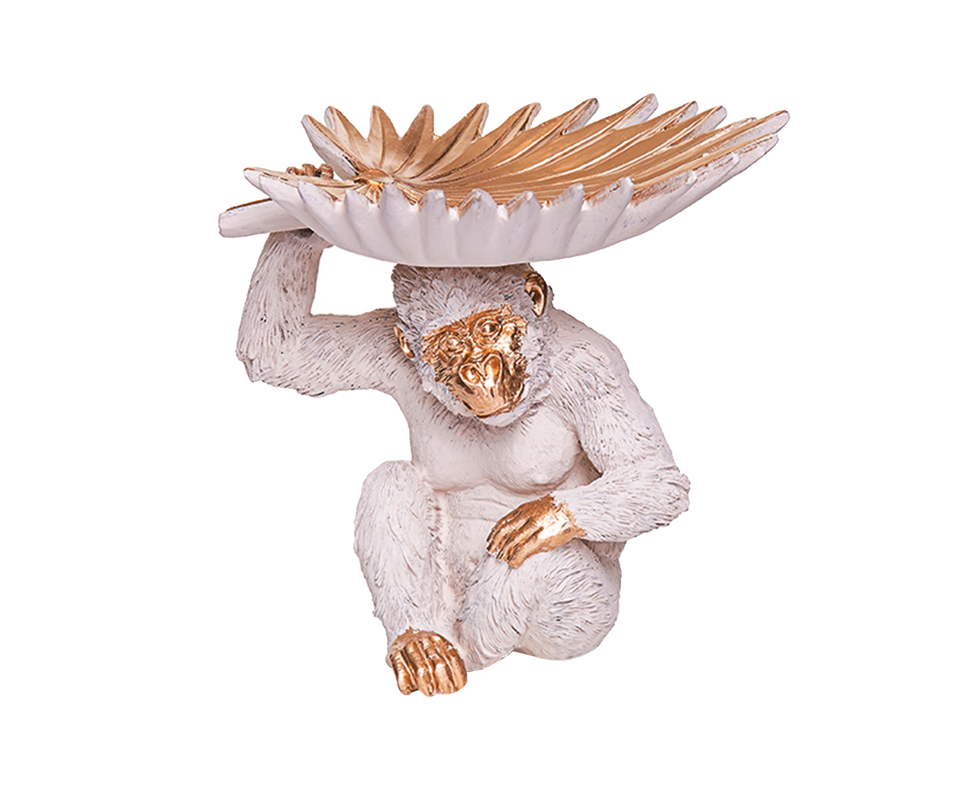 Escultura Macaco Bege image number 0