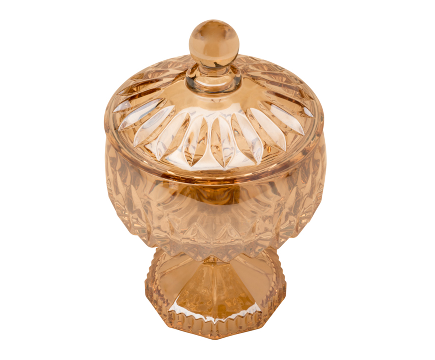 Pote Decorativo em Cristal Louise &Acirc;mbar - image 1