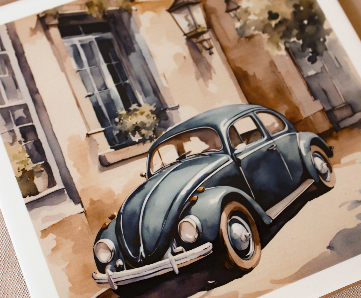 Azulejo Decorativo "Retrato de um Fusca" image number 1