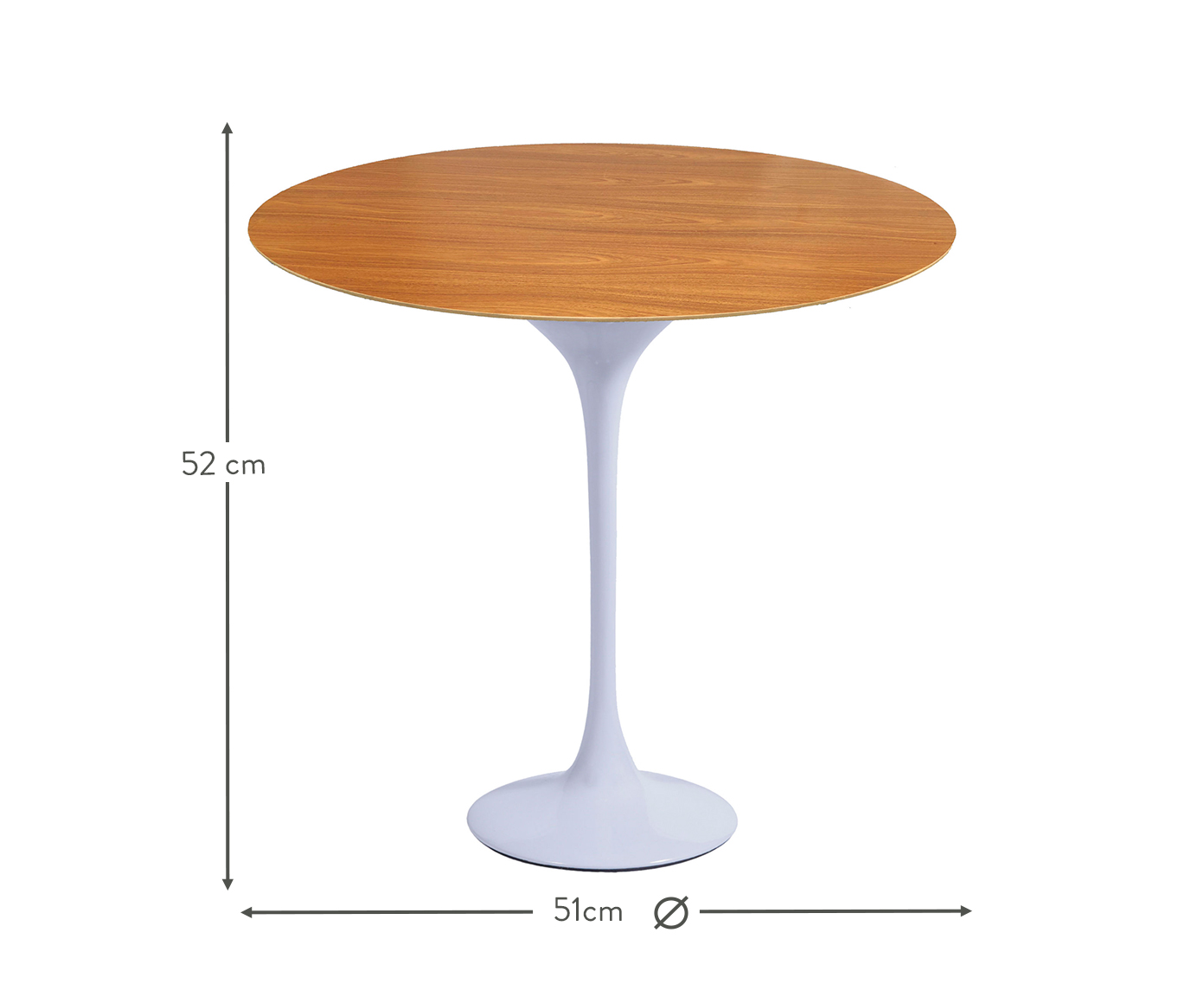 Mesa Saarinen Lateral Freij&oacute; Base Branca image number 1