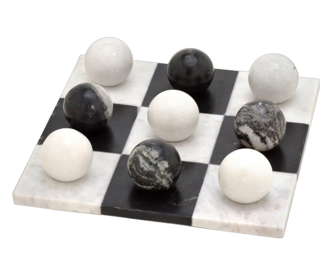 Jogo de Tabuleiro Decorativo Piezza Branco e Preto image number 0