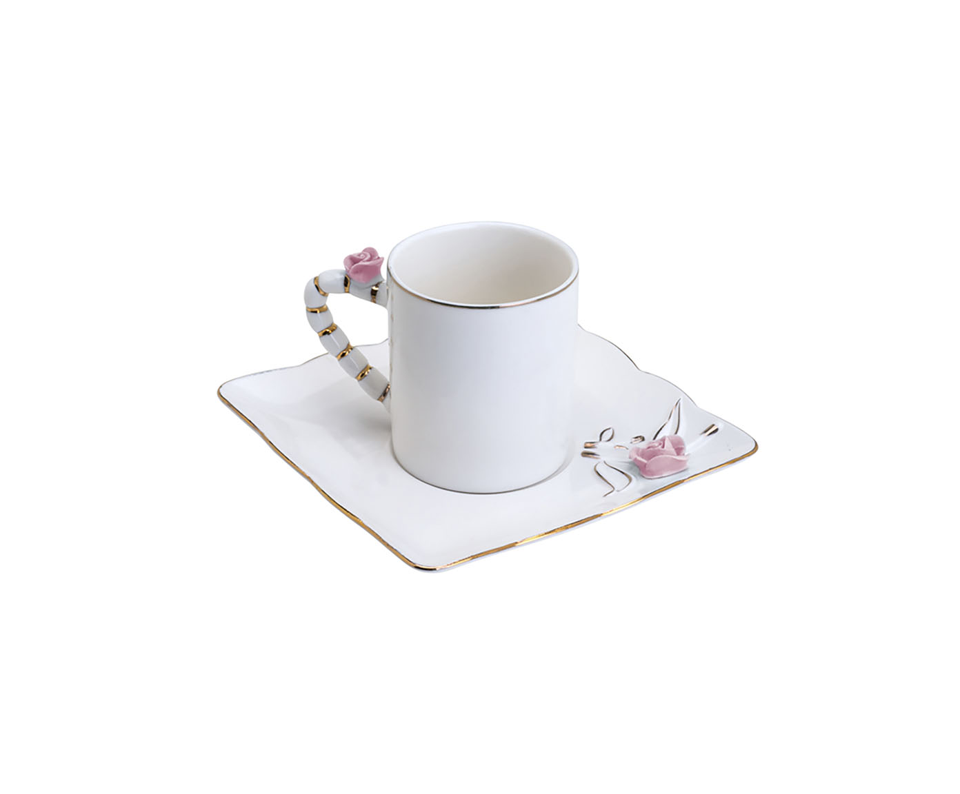 Jogo de X&iacute;caras para Caf&eacute; Flower Square Plate image number 3