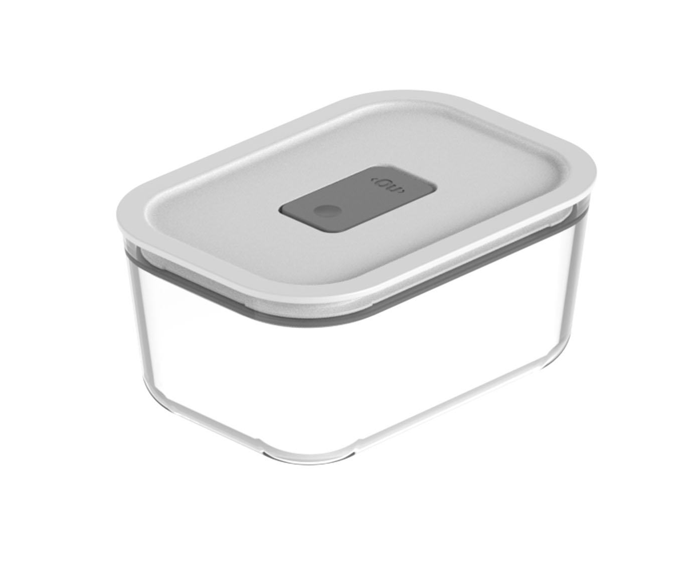Pote de Vidro Herm&eacute;tico Fresh Lock M&eacute;dio Branco - image 0