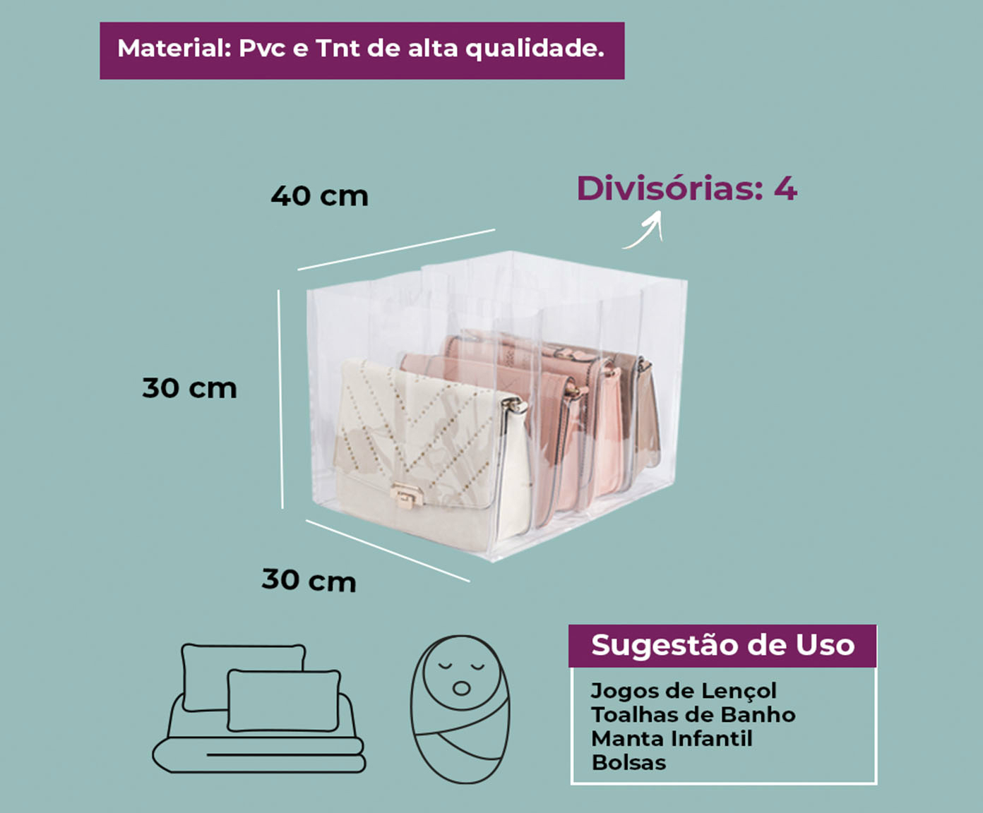 Organizador Colmeia Cristal Premium G1 - image 1