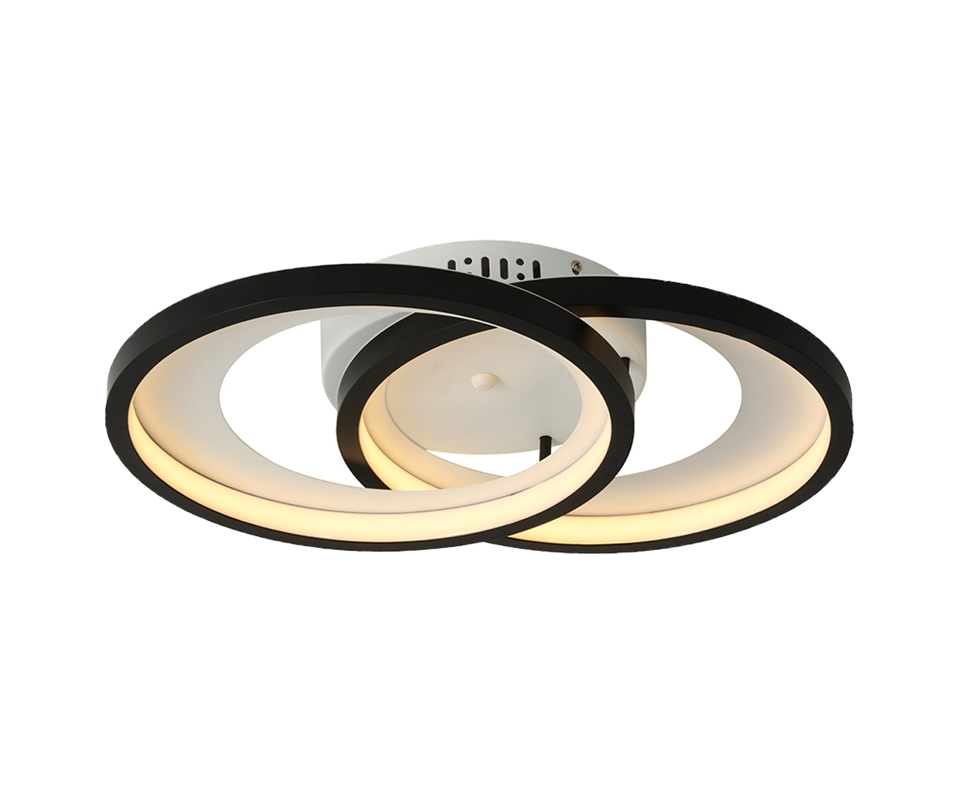 Plafon de Sobrepor Loop Preto e Branco Bivolt image number 0