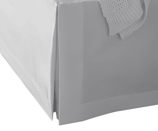 Saia para Cama Box Basic Prateada 200 Fios - image 0