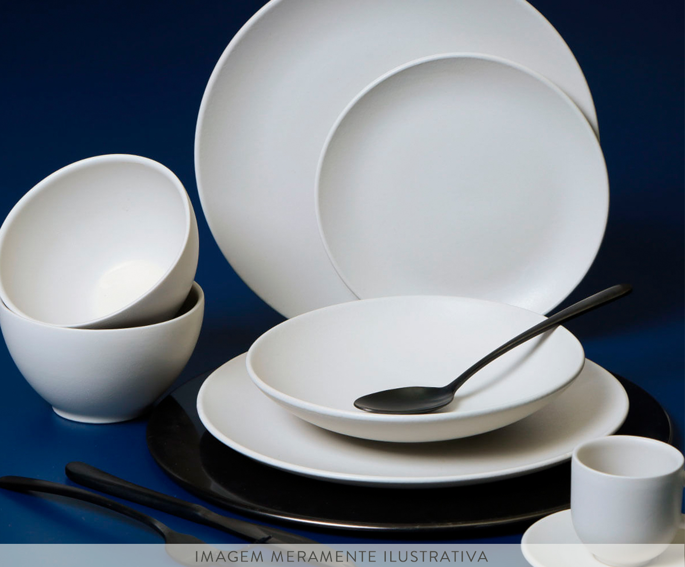 Jogo de Pratos Fundo Coup Stoneware Vit Cinza - image 1
