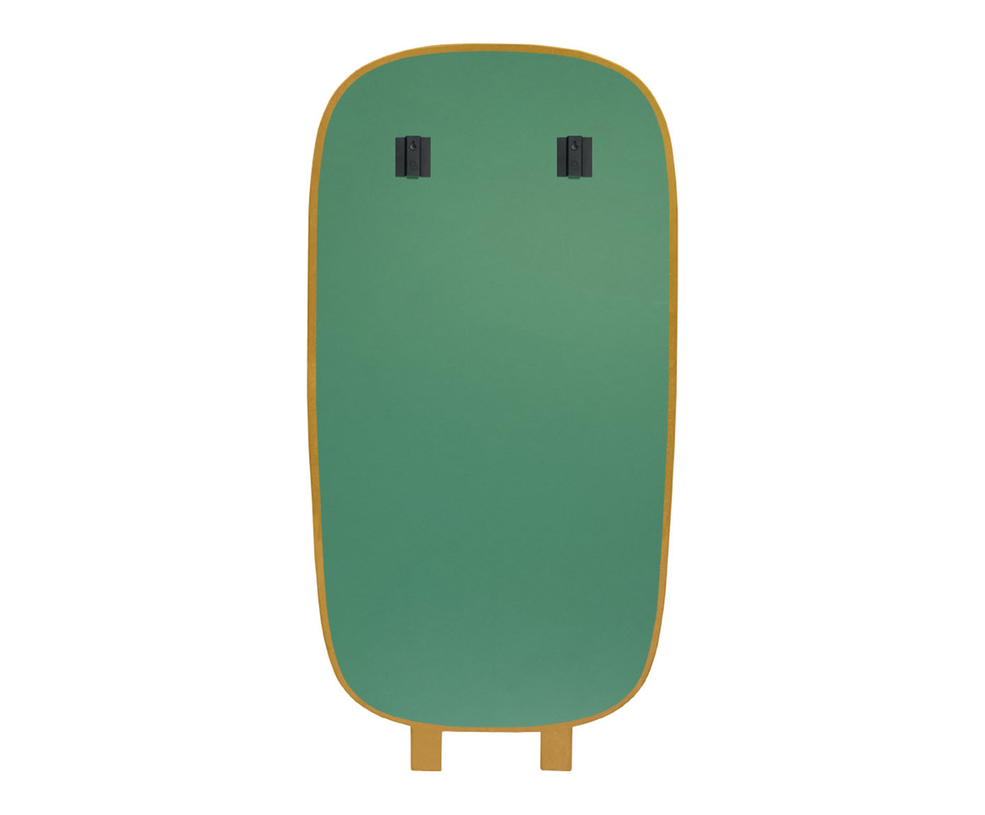 Espelho de Ch&atilde;o Ret&acirc;ngular Bulging Abaloado Dourado - image 1